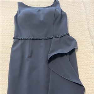 Knee length cocktail dress.